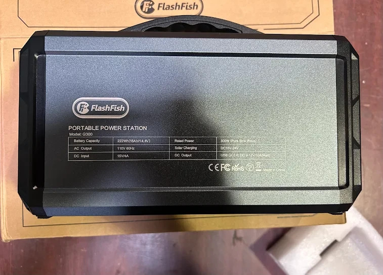 FlashFish G300 Portable Power Station Li-ion 222Wh for Camp Travel RV