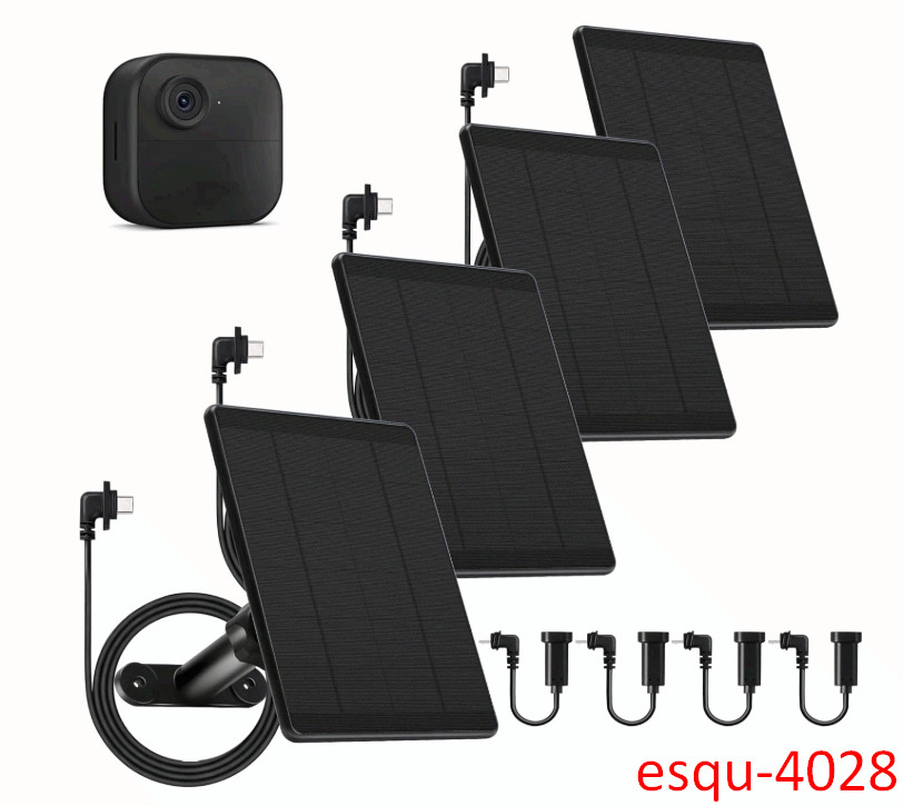 4-Pack 6W Solar Panel for Blink Outdoor 2K+/4/3 XT3 XT2/XT,10ft Waterproof
