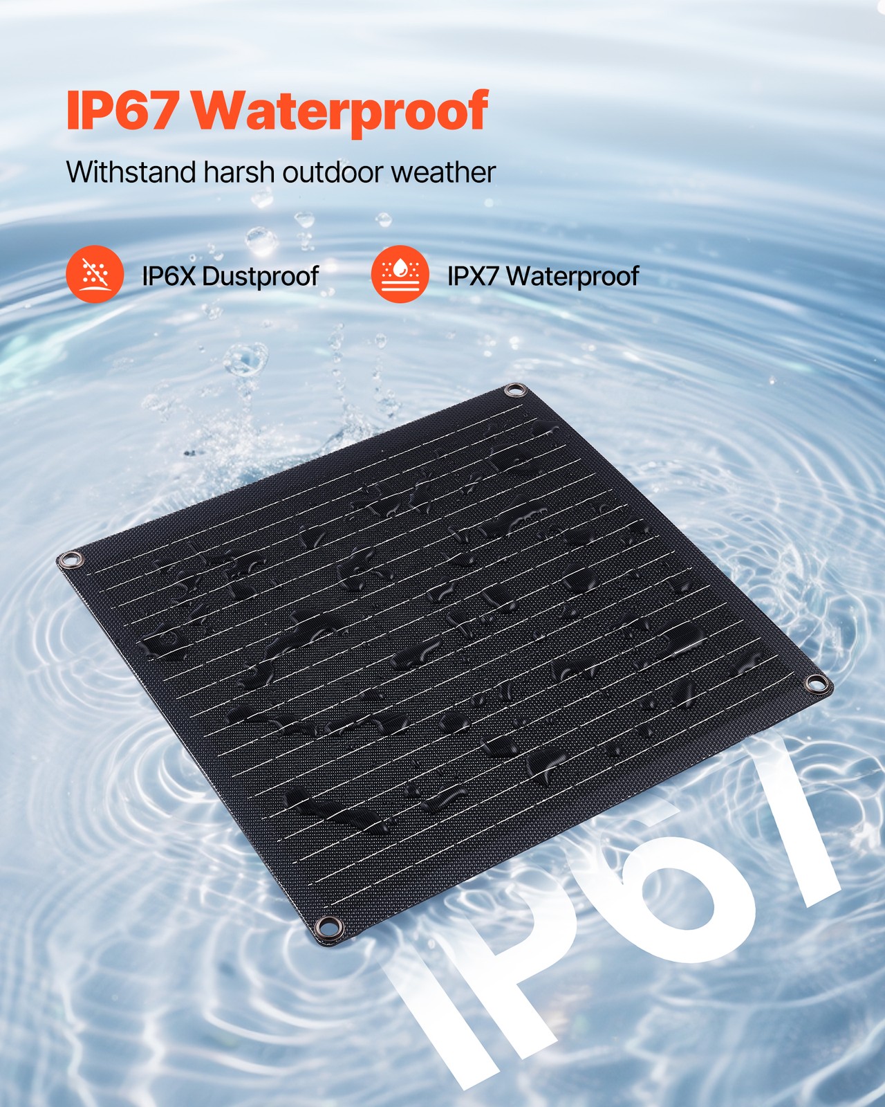 VEVOR Solar Battery Charger Maintainer 20W 12V Solar Panel Trickle Charging Kit