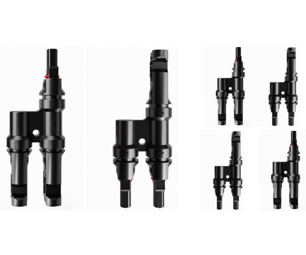 6PCS Solar Panel Y Connectors, M/FF+F/MM Parallel Connectors for Solar Cables