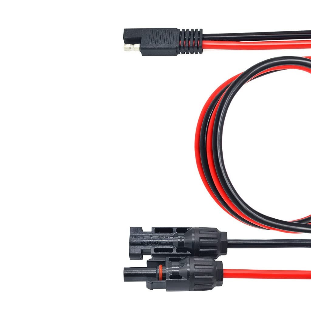 10AWG Solar Panel Connector Cable, SAE to Male & Female Solar Connectors Extensi