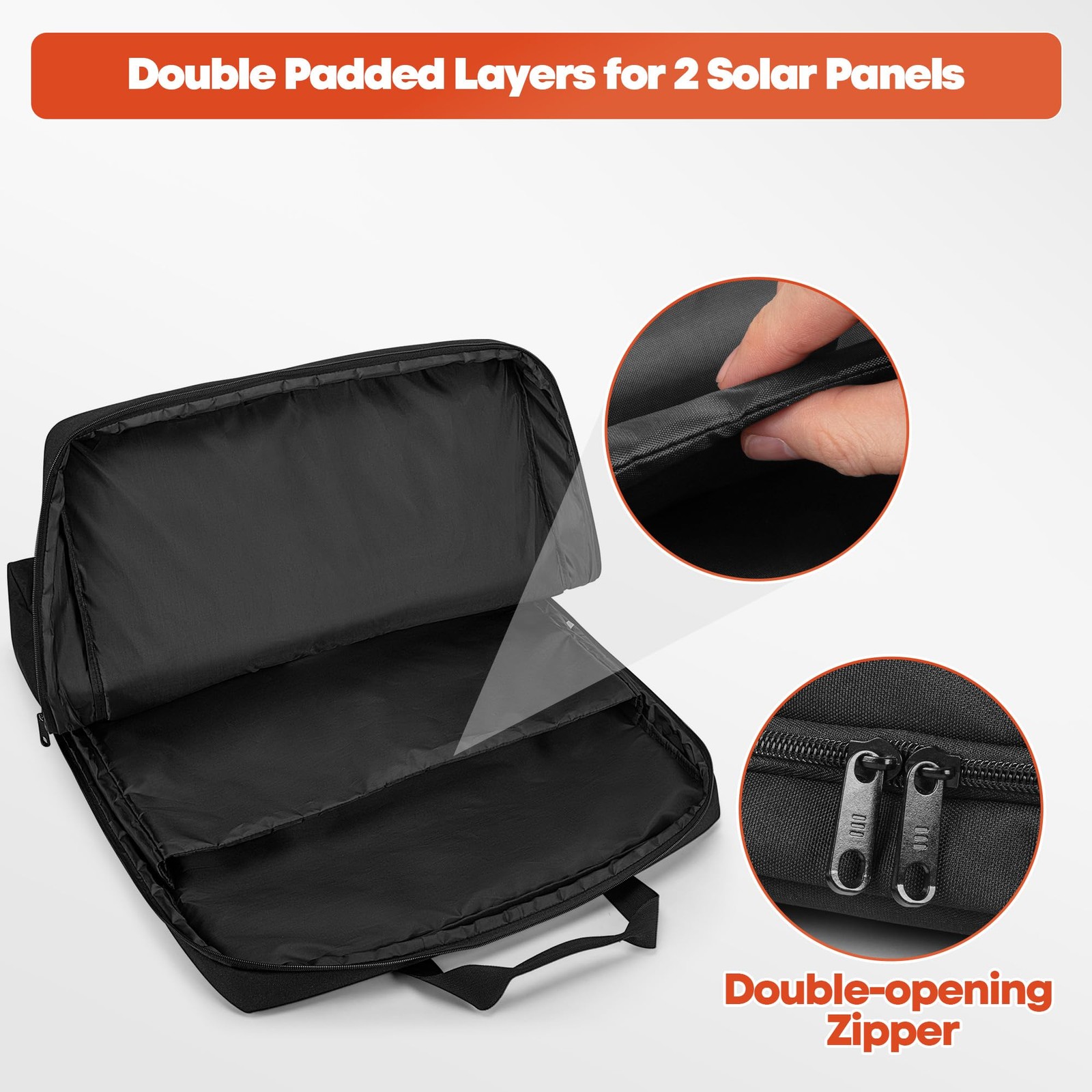 HODRANT Solar Panel Storage Bag, Solar Panel Carrying Case Compatible with An…