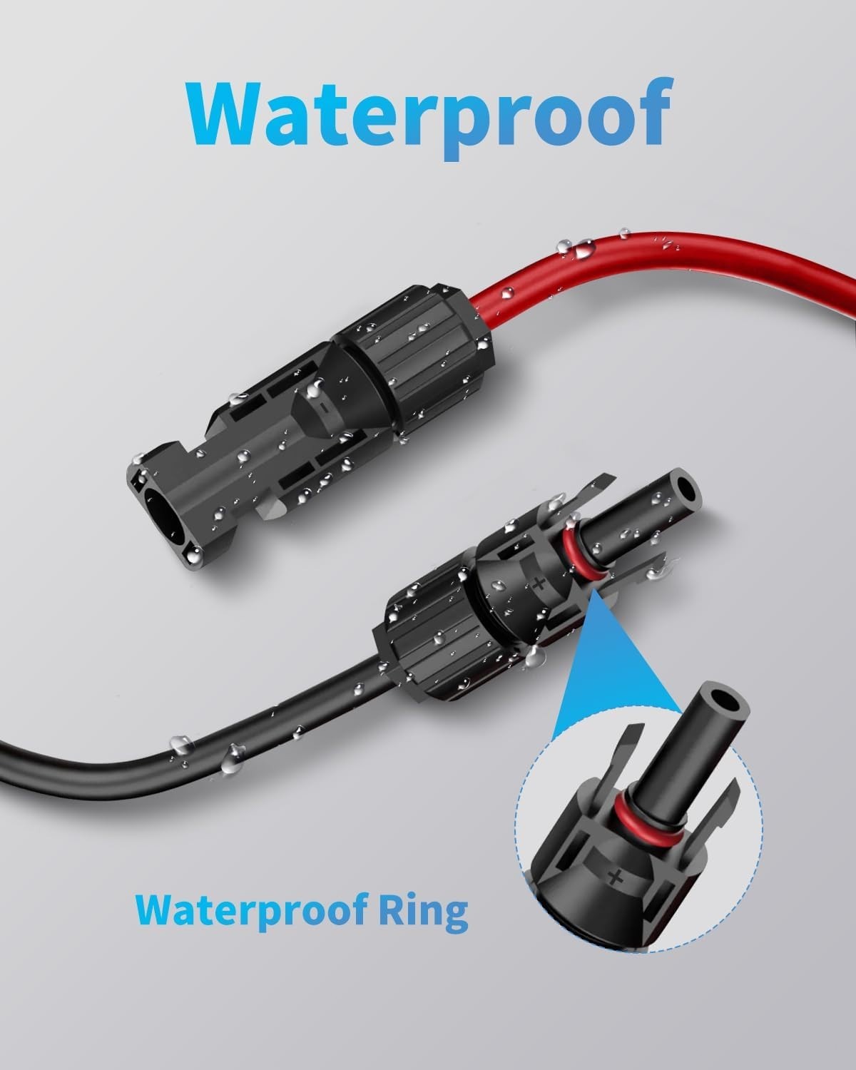 3-in-1 Solar Connector Cable 8.5Ft for Solar Generator, Power Station
