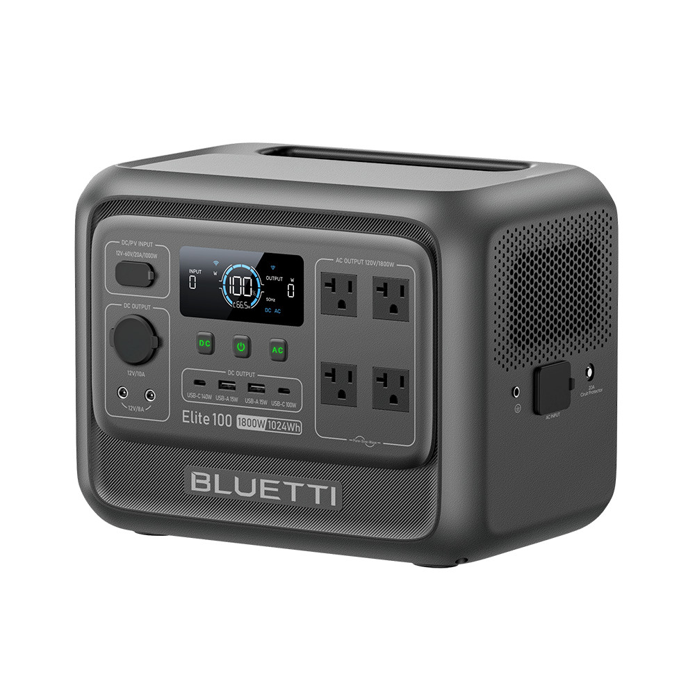 BLUETTI Elite 100 V2 1024Wh Power Station+Optional 100W/200W/350W Solar Panel