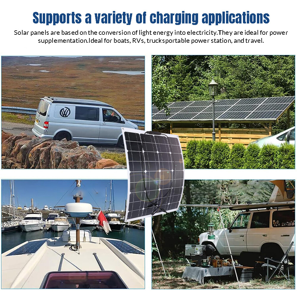 120W Watt Solar Panel 12V Battery Charger Mono PV Home Camping RV Off-Grid Boat