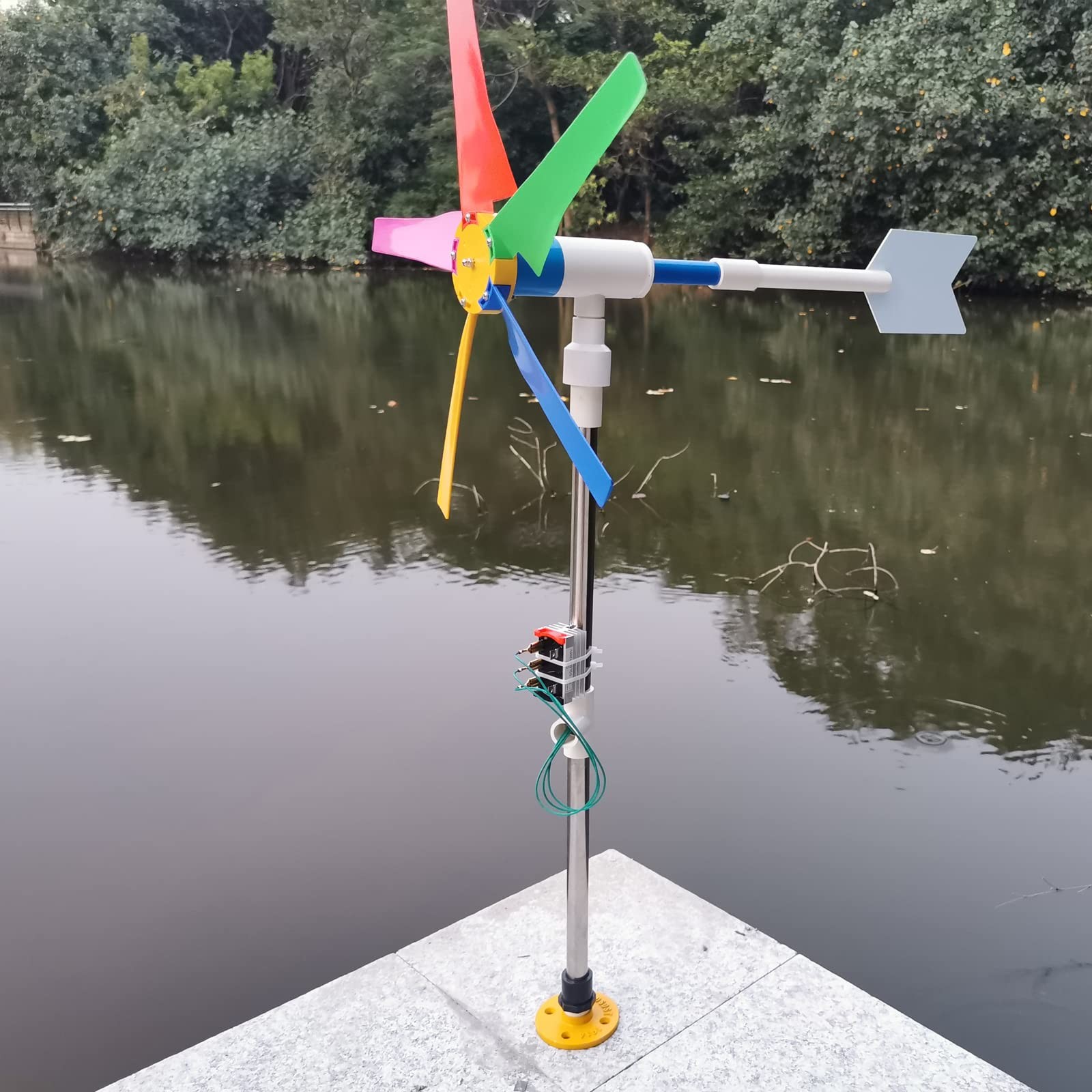DIY Small Wind Turbine Generator Kit and Light Strip for Backyard Decoration …