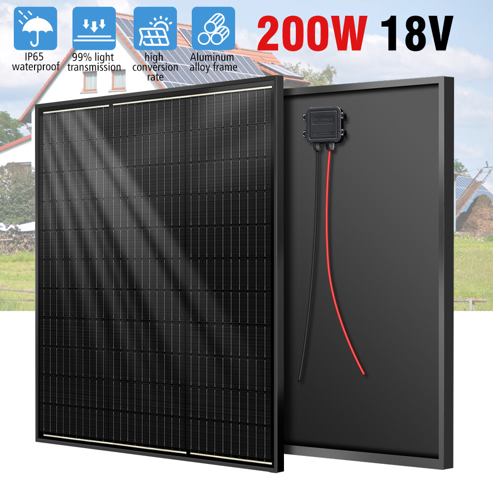 12v 200W 100W Watt Mono Solar Panel Module Power RV Camping Home Boat Off Grid