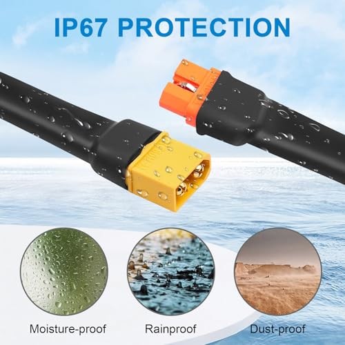 XT60i to XT60 Extension Cable 10AWG XT60i Female to XT60 Male Connector 3FT