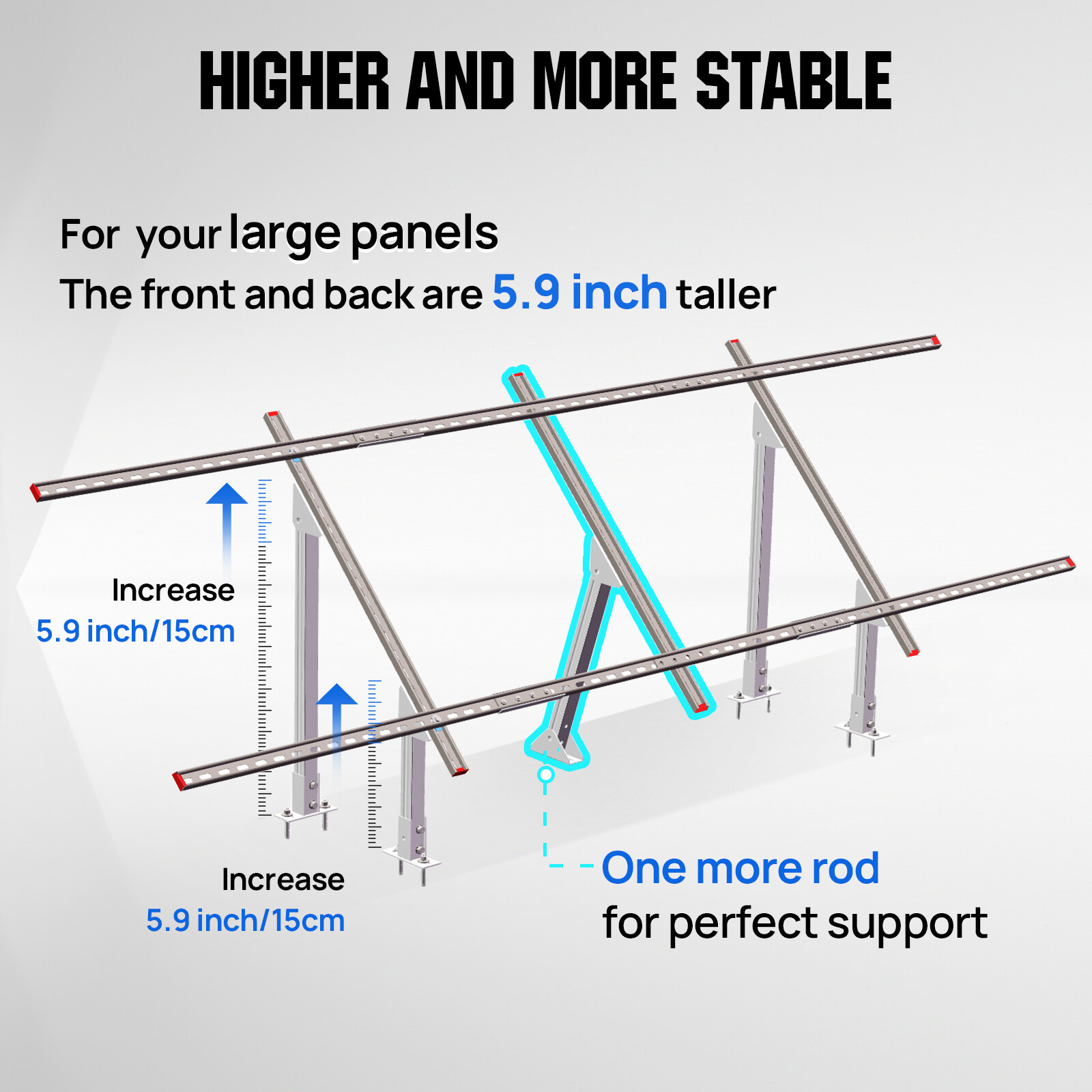 ECO-WORTHY Adjustable Solar Panel Mounting Brackets Kit System for 8PCS Panels