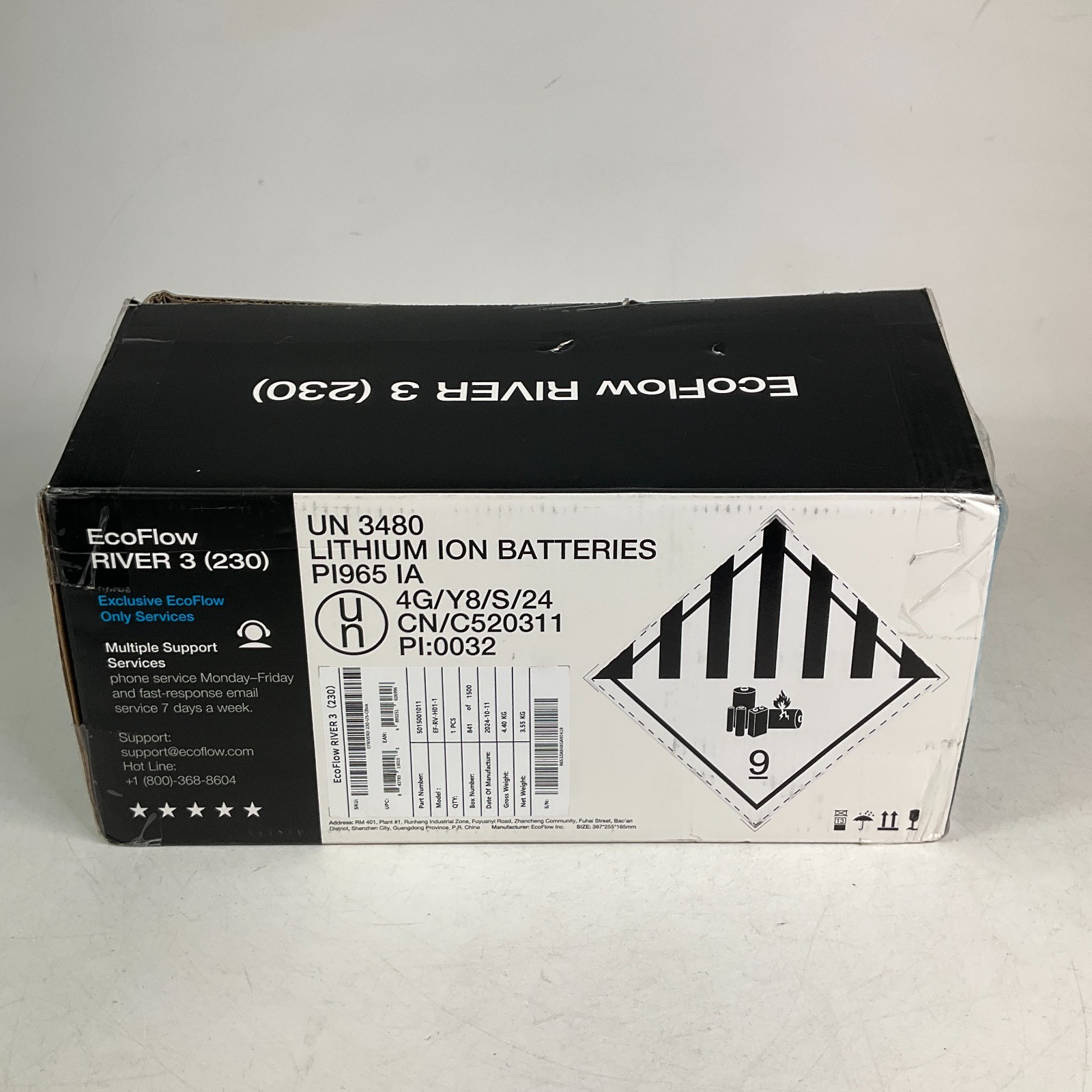 EcoFlow River 3 Portable Power Station 600W 230Wh Battery Generator EF-RV-H01-1