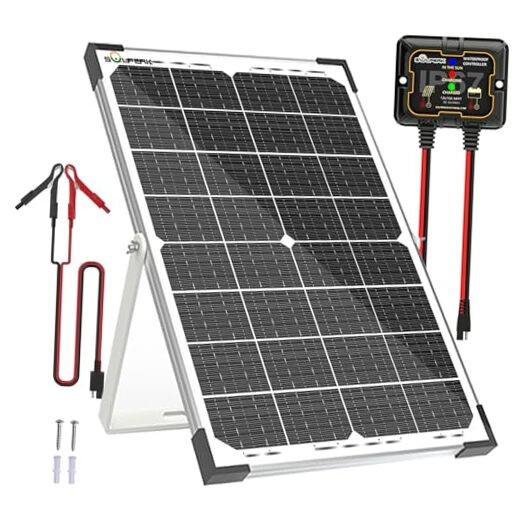 30W Solar Battery Charger Solar Battery Maintainer + Upgrade 10A MPPT 30W MPPT
