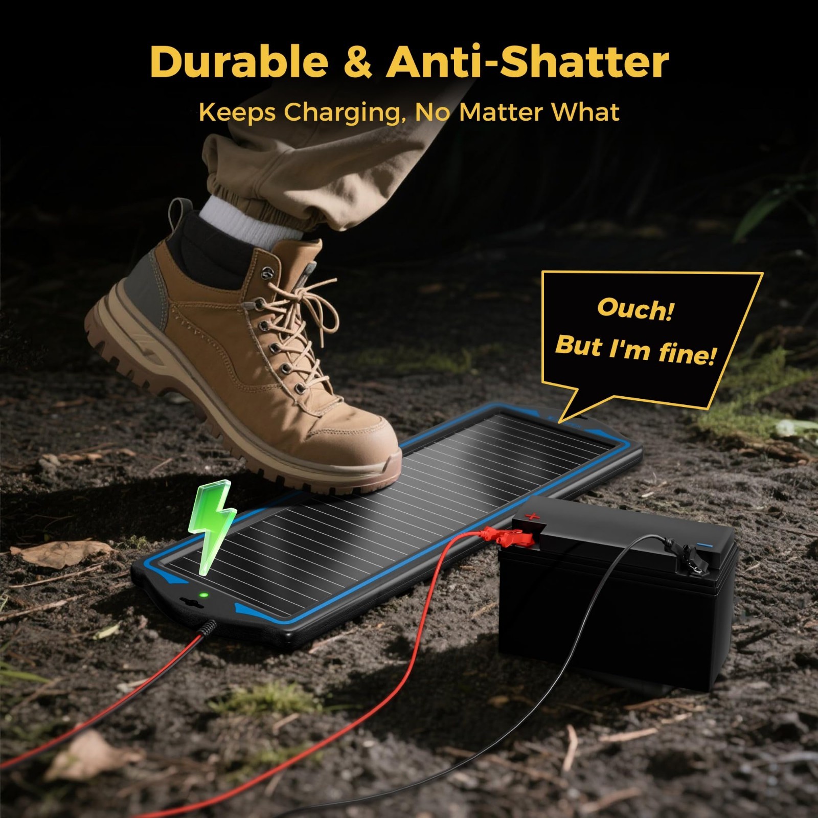 12V Solar Battery Charge: Waterproof Portable Solar Panel Kit
