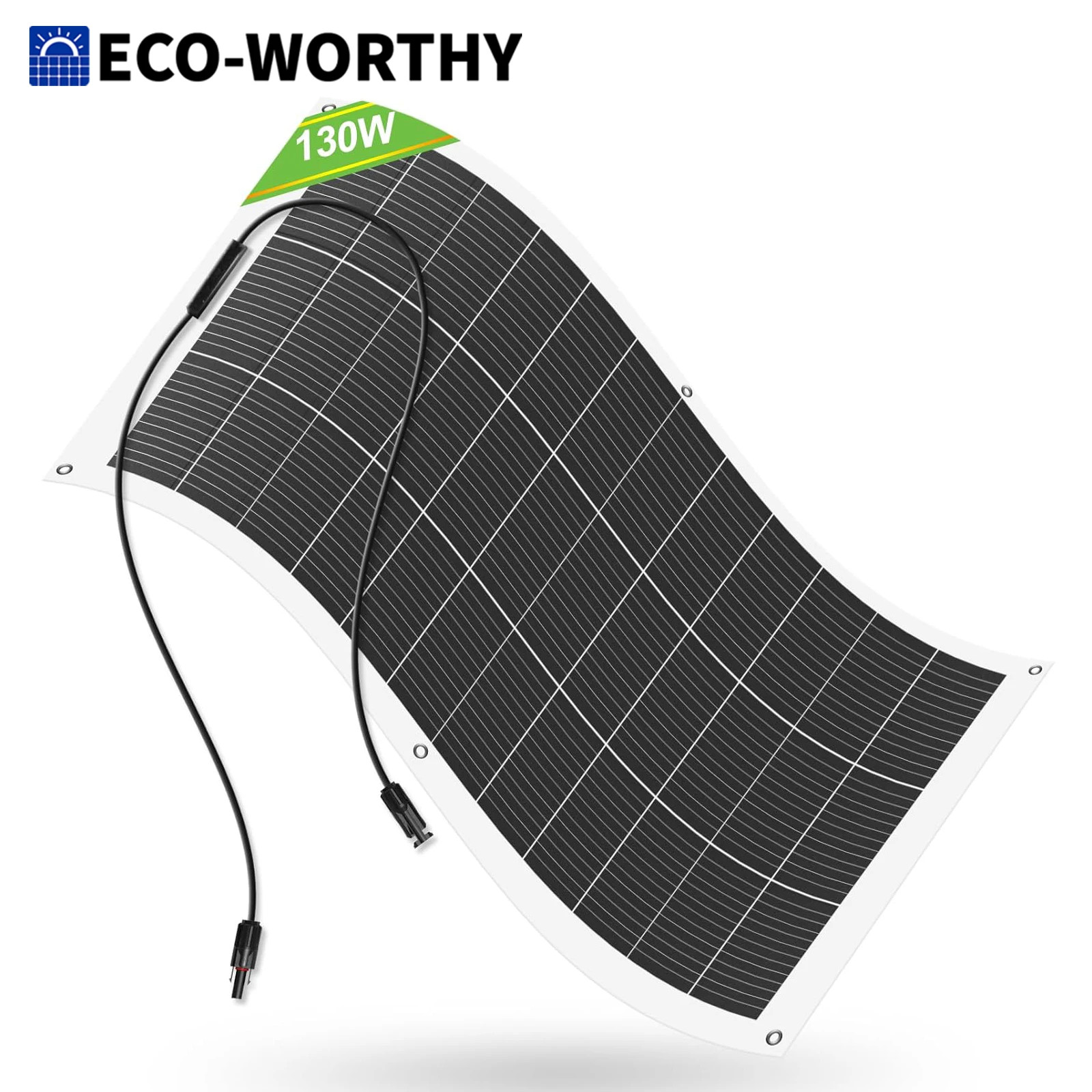130W 12BB Flexible Solar Panel 23.5% High Efficiency Waterproof RV