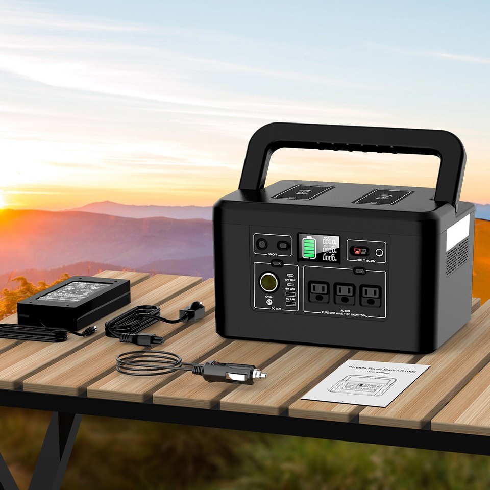 200W/350W/800W Portable Power Station Battery Charger Camping RV Solar Generator