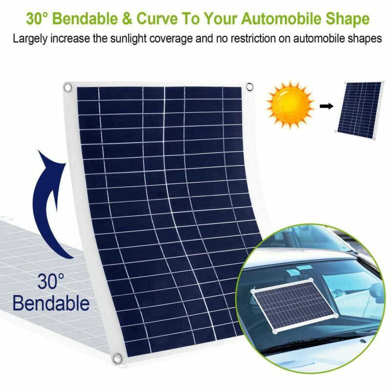 Waterproof Outdoor 12V 25W Solar Panel Kit For RV Car Boat Car Battery Charger