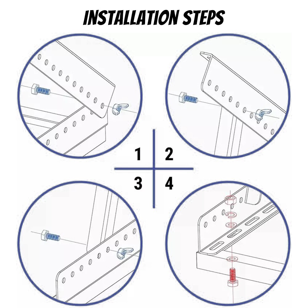 Solar Panel RV Tilt Mount Brackets Ground Roof Flat Surface Adjustable Frame