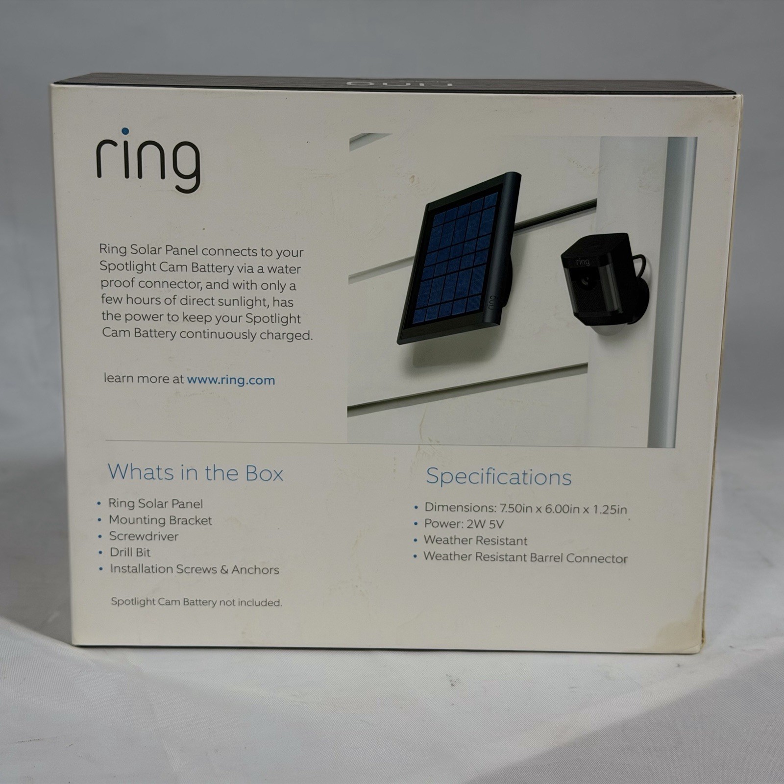 NEW Ring Solar Panel for Ring Spotlight Cam Battery Camera NIB