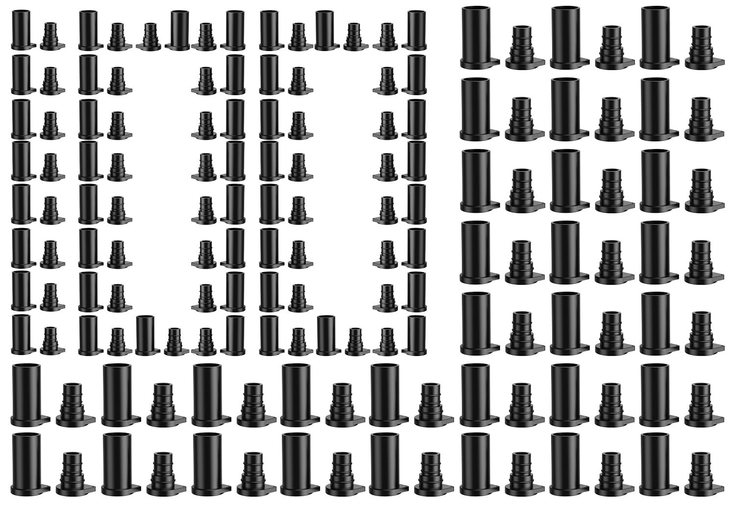 100 Pairs Solar Connector Caps, IP68 Waterproof Dust Covers for Solar Panels
