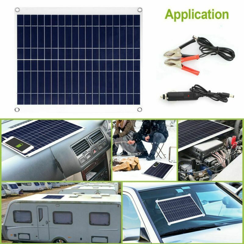 Waterproof Outdoor 12V 25W Solar Panel Kit For RV Car Boat Car Battery Charger