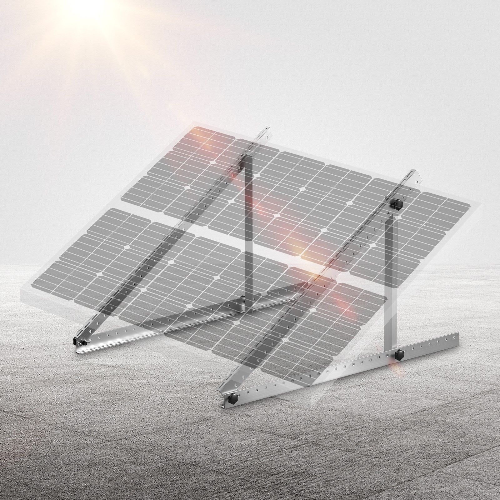 VEVOR 45-Inch Solar Panel Mount Brackets 0 – 90° Adjustable Tilt Brackets 2-Set