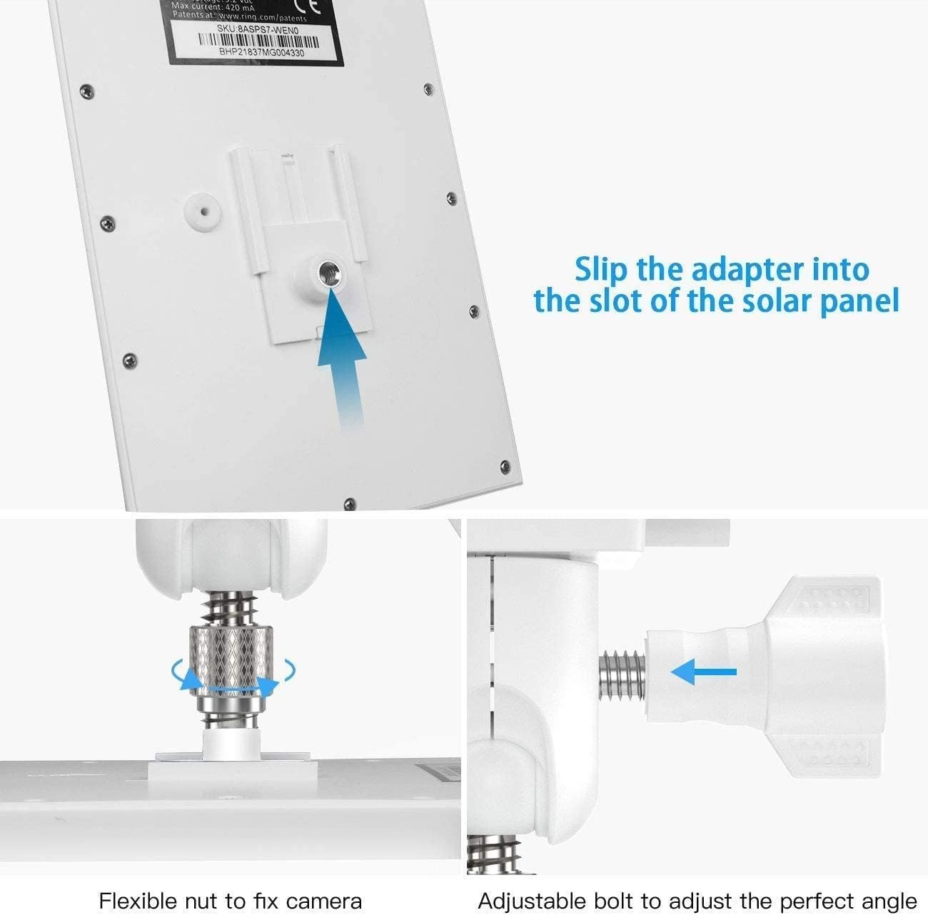 Universal Adjustable Solar Panel Mount for Ring, Eufy & More – Fits Up to 17 …