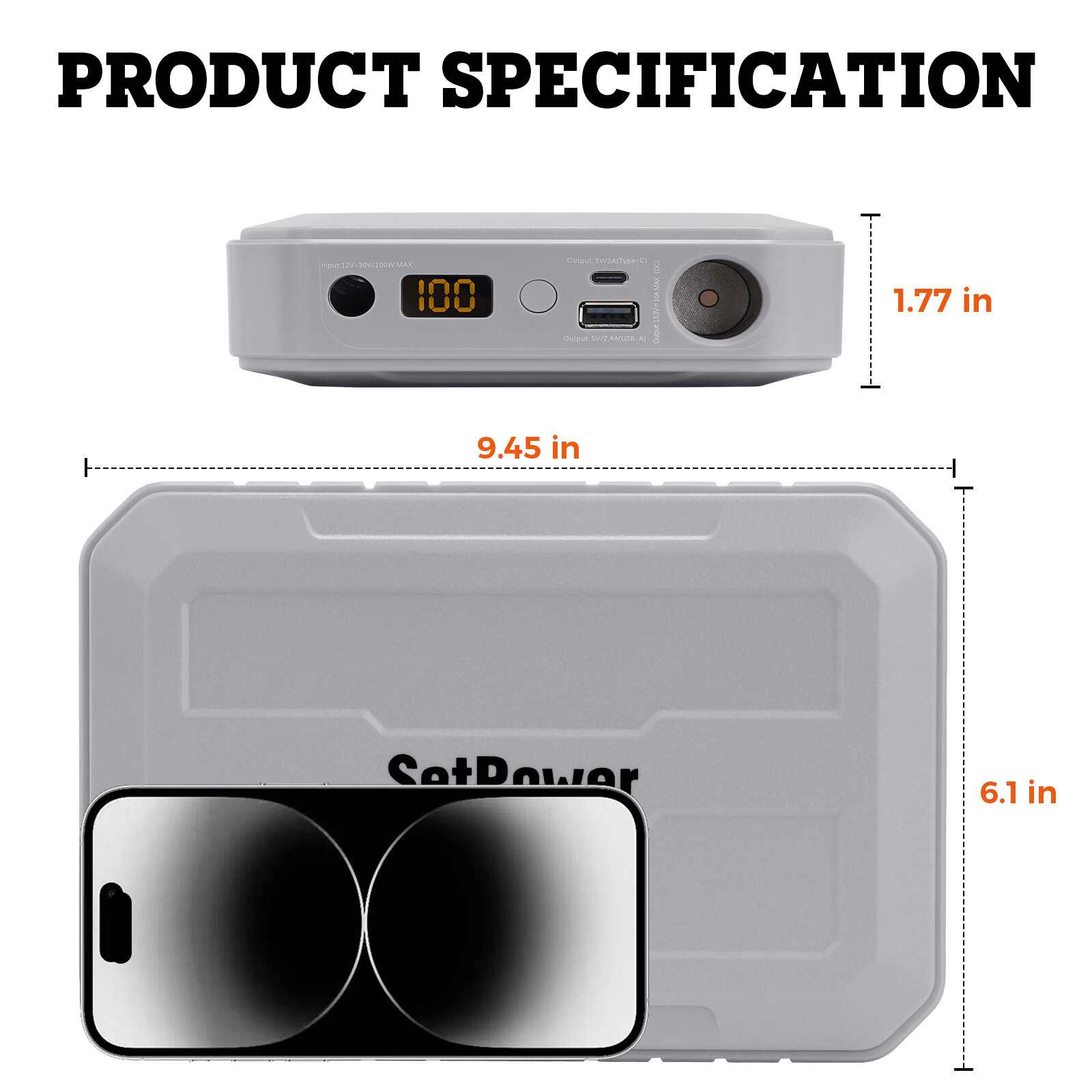 15000mAh Portable Power Station 216WH Magnetic Generator for Outdoor RV Camping