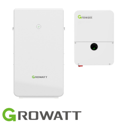 Growatt MIN 7.6kW Single Phase Storage Hybrid Inverter and 9.9kWh Battery Bank