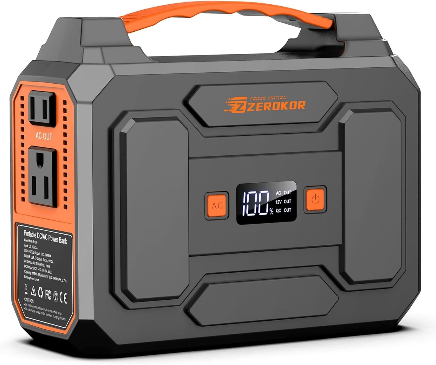 Portable Power Station 100W, Power Pack with 110V AC Outlet, Portable Solar G…
