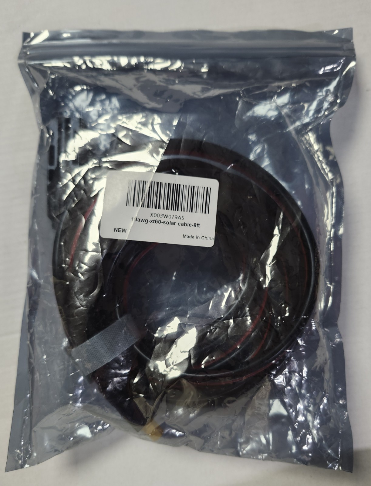 8ft 10AWG XT60 Solar Panel Extension Charging Cable