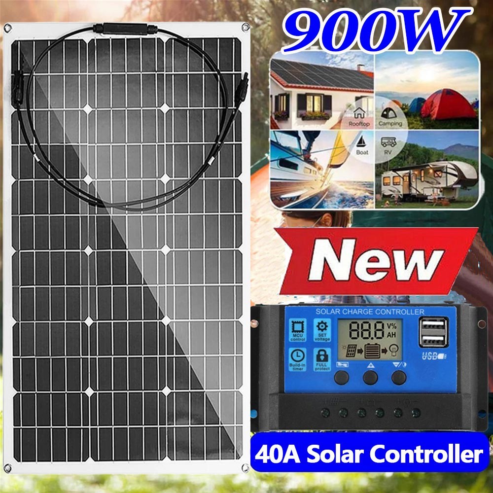 150W 300W Flexible Solar Panel Mono 12V Portable for Camping Home RV Boat Marine