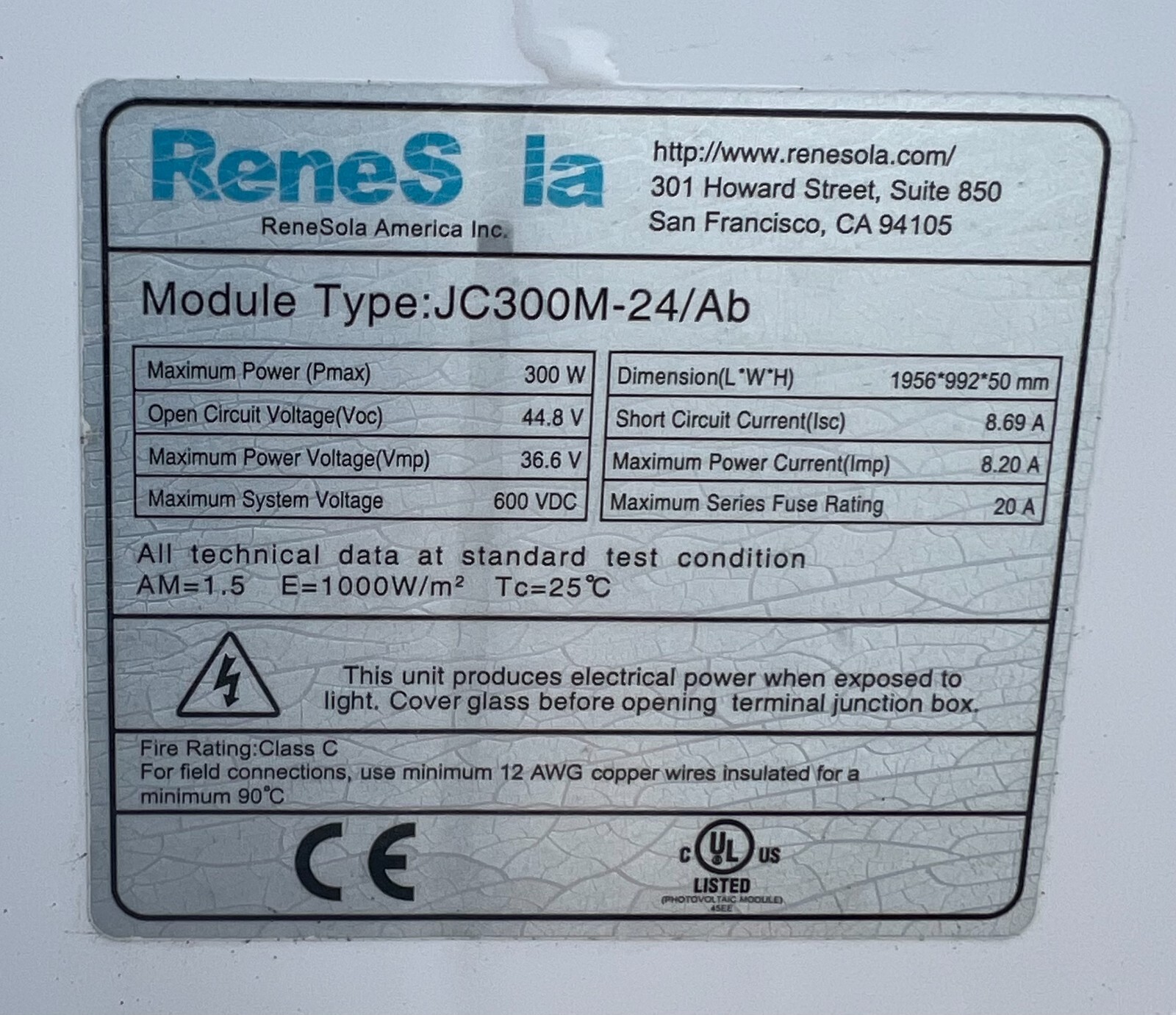 24-Solar Panel 300Watt Solar Panels Used Great Working on off grid 50MM Frame