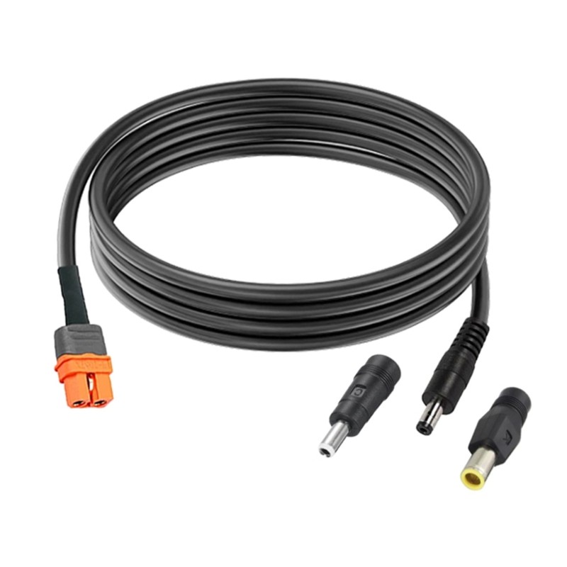 Solar Use XT60i to DC5521 Cable with 5525 and 7909 Add-On Set Power Cable