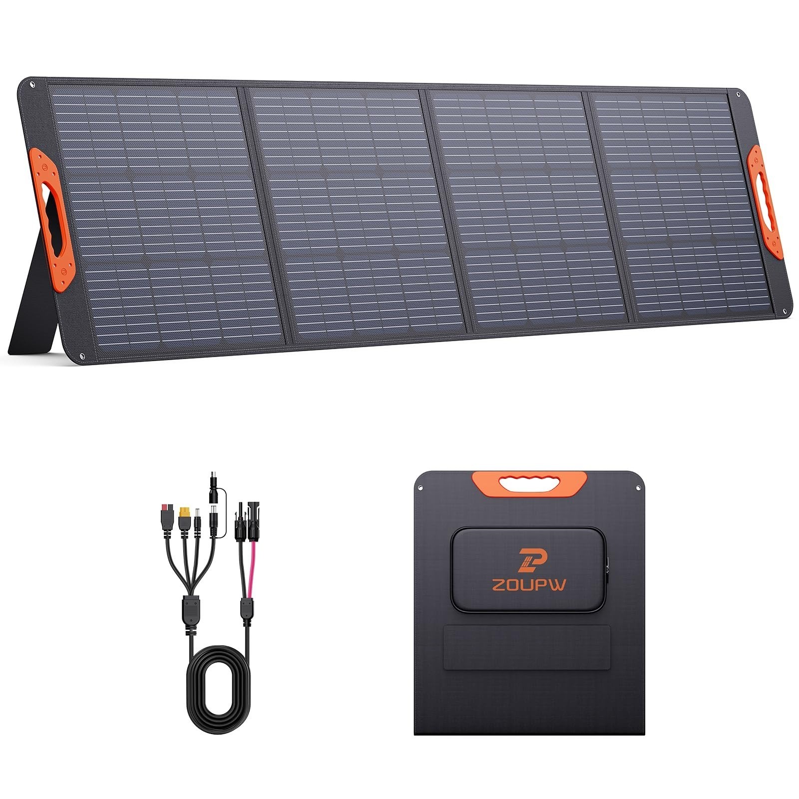 ZOUPW 100W Portable Solar Panel, Monocrystalline, IP67 Waterproof
