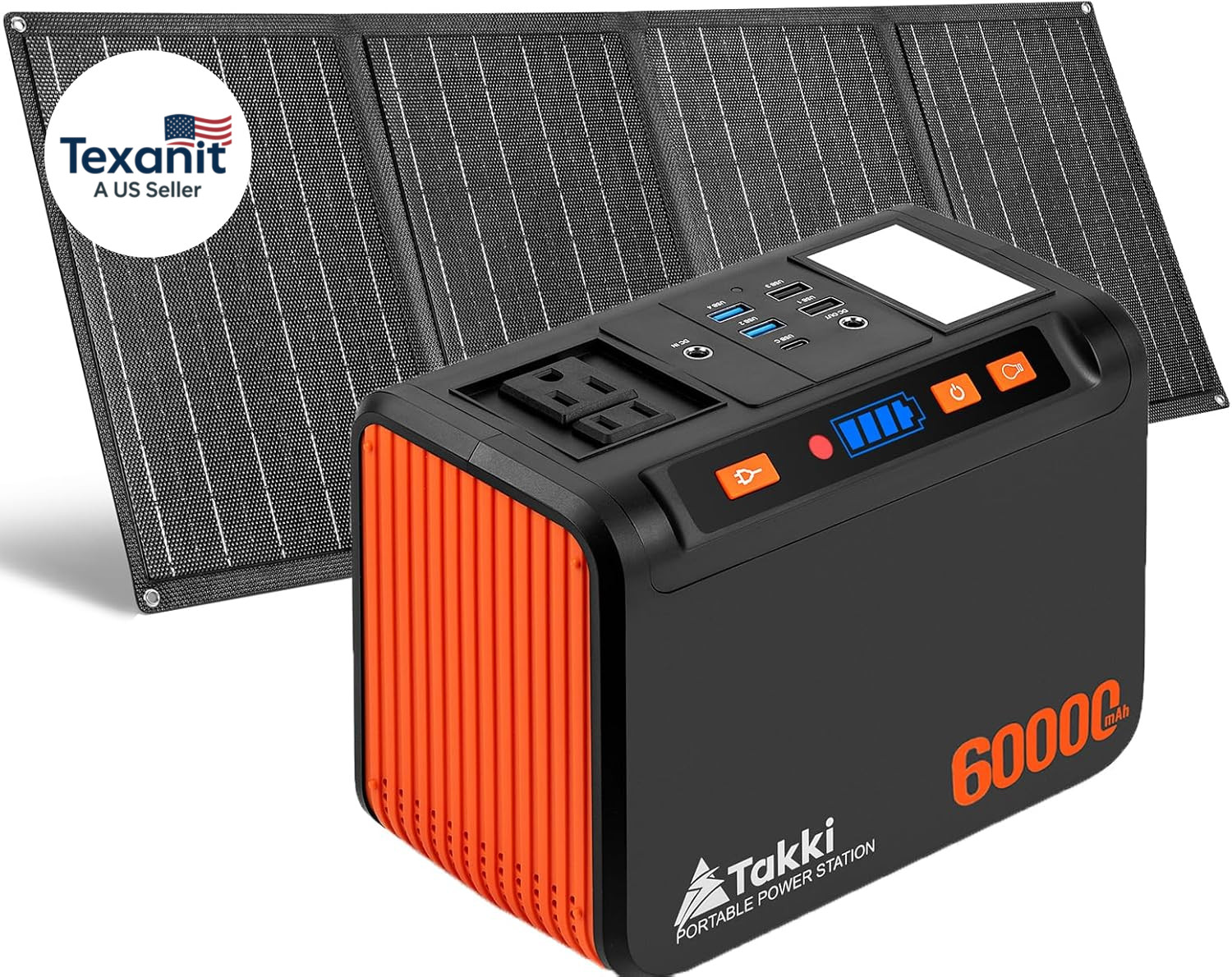 Solar Generator 250W Portable Power Station with 40W Solar Panels 222Wh Pure Sin