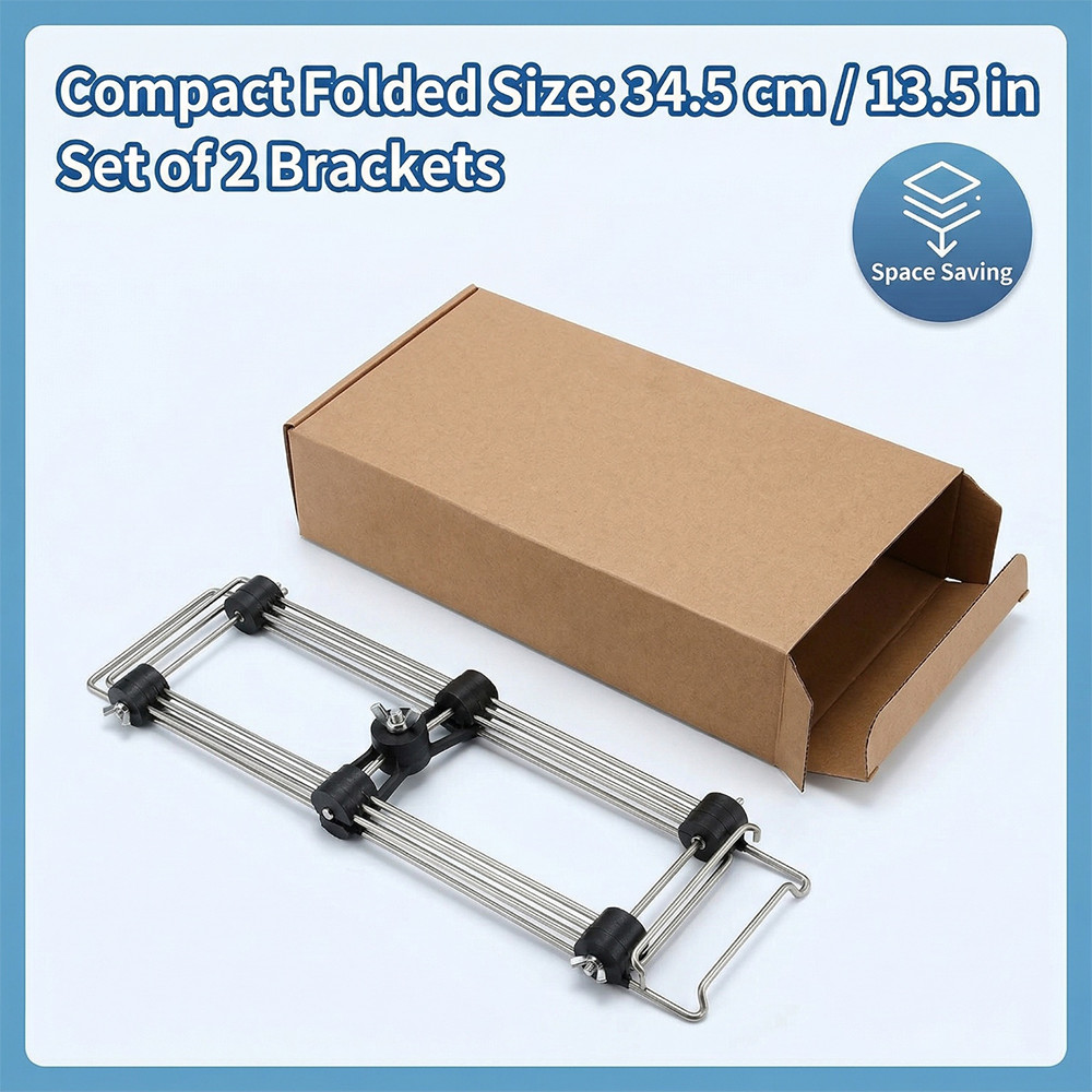 2 Pack Portable Solar Panel Tilt Mount Stand Adjustable Stainless Steel Bracket