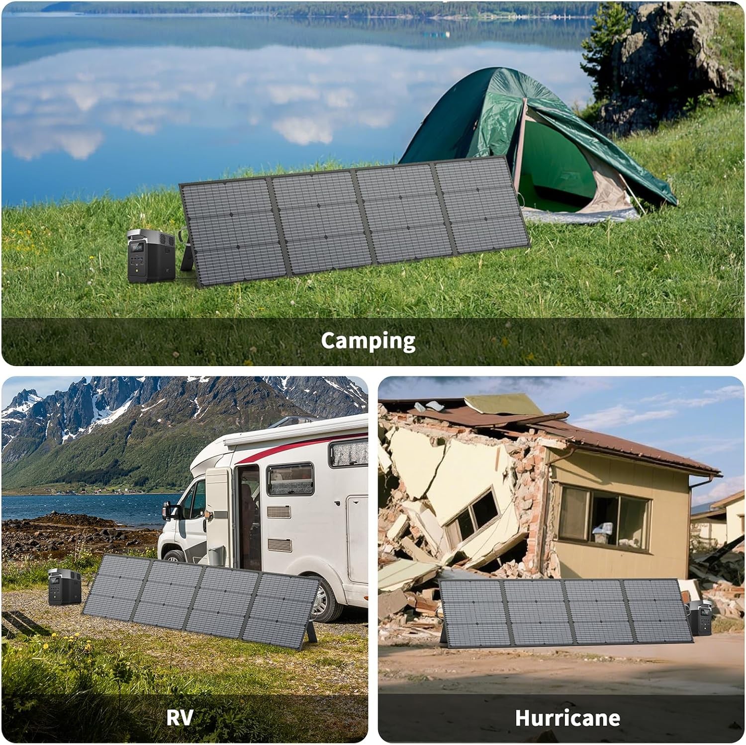 Portable Solar Panel 220W 40V Monocrystalline Foldable Solar Panels Charger