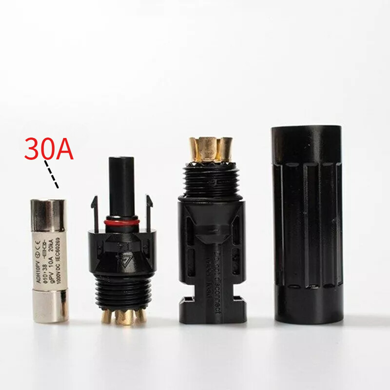30A Quick Release Fuse Holder In-line Solar Panel Cable PV Connector 1000V DC