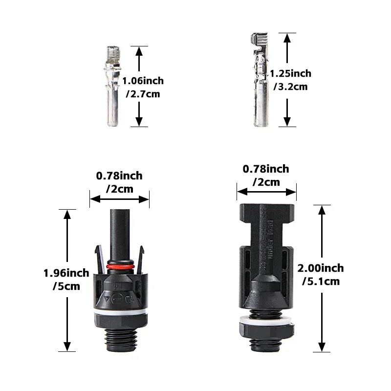 PV Panel Mount Connector Coupler IP67 DC1000V For Solar Inverter System Use