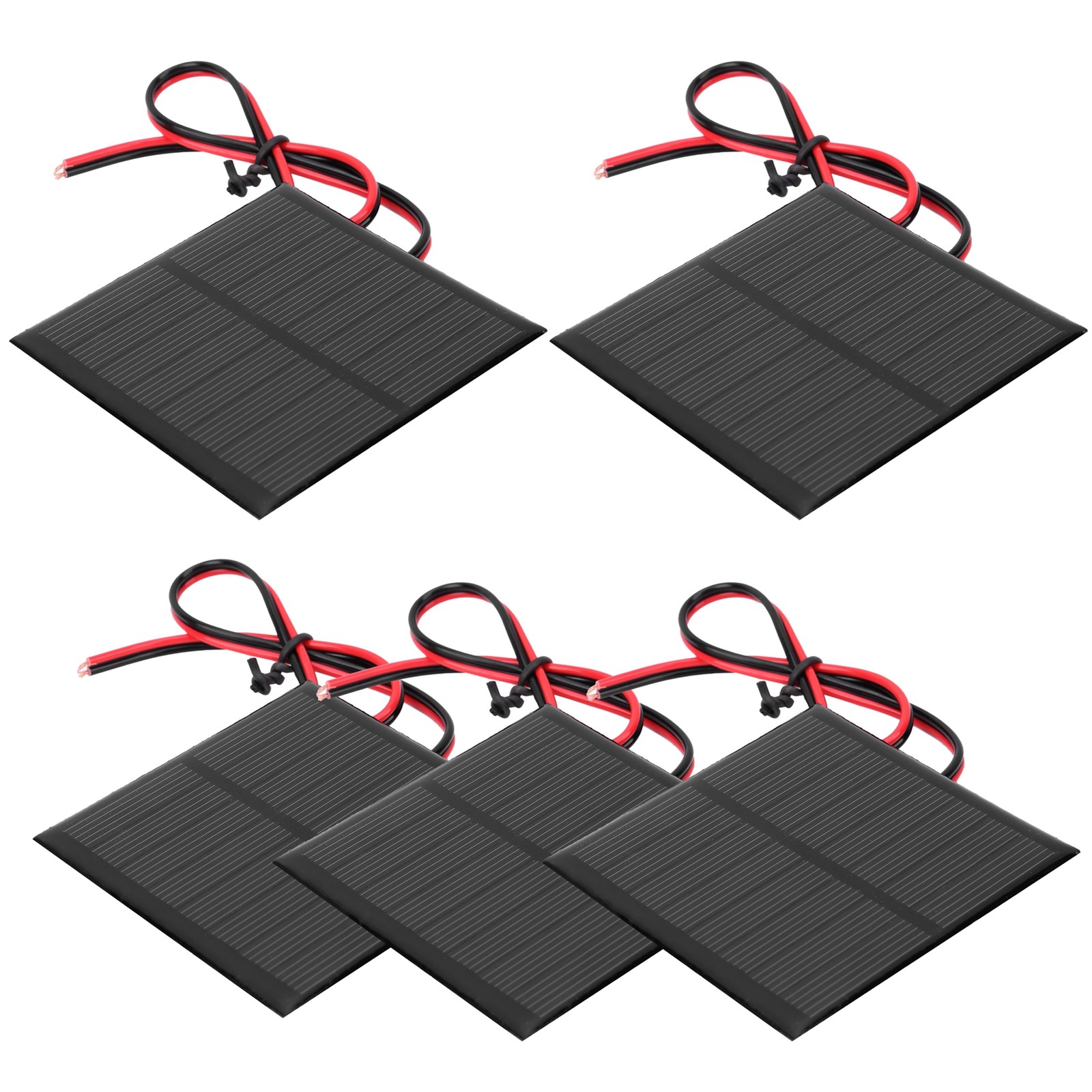 5Pcs Small Solar Battery Panel Polysilicon Epoxy Battery Module With 30cm New