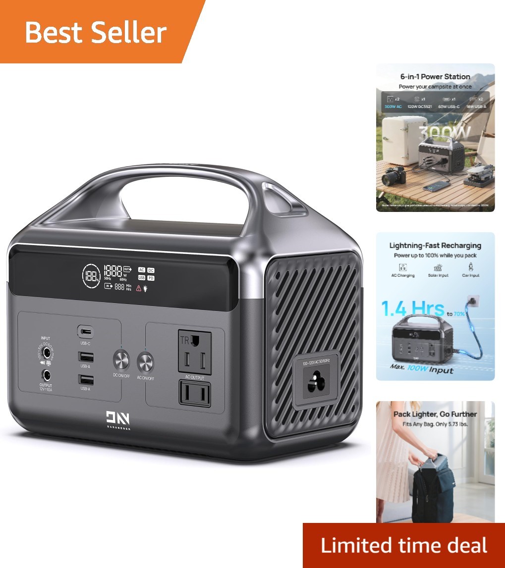 Emergency Backup Power 192Wh LiFePO4 Station – 6 Device Charger for Outdoor Use