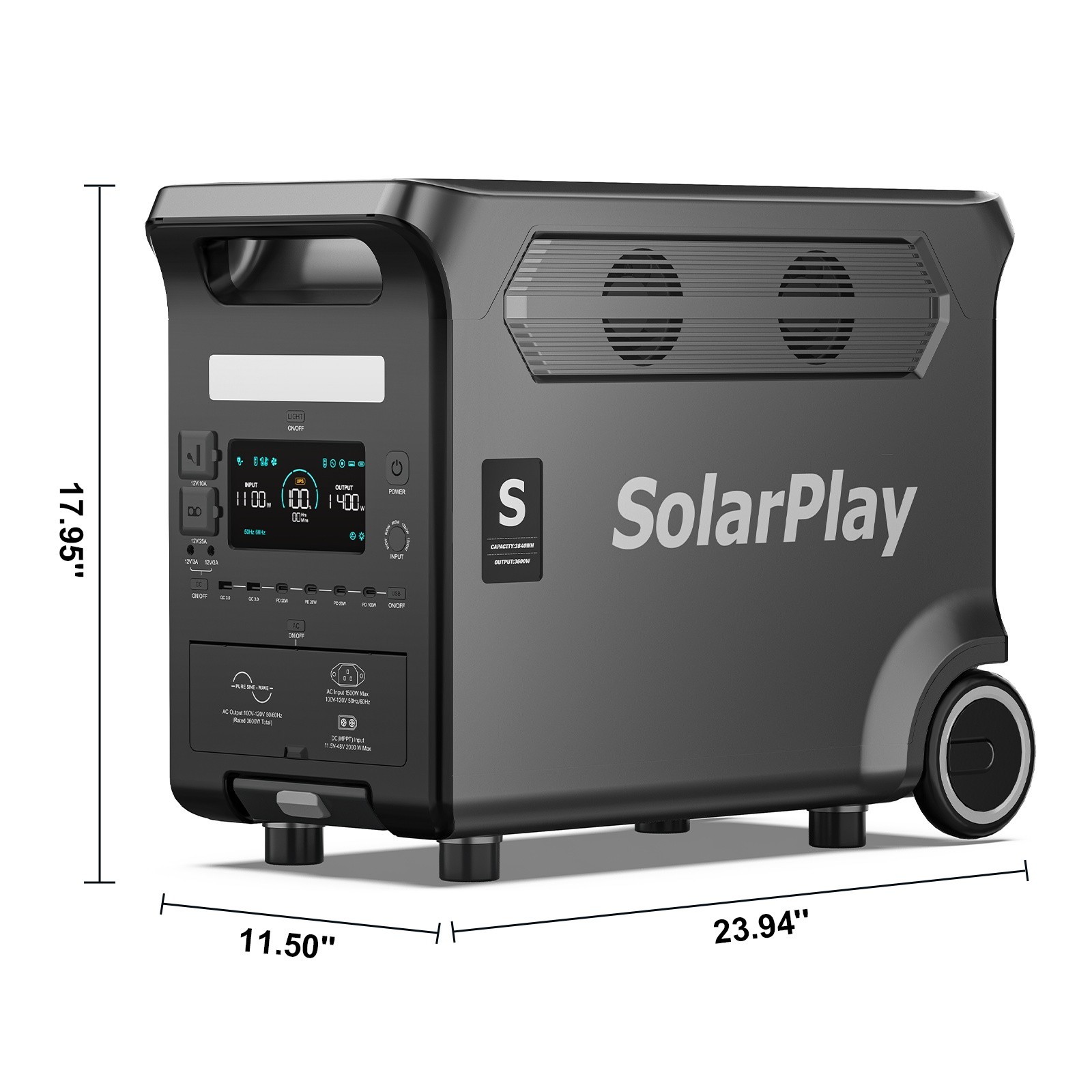 2025 SolarPlay 2160/2340/3840Wh Power Station for Home Backup Power Camping&RVs