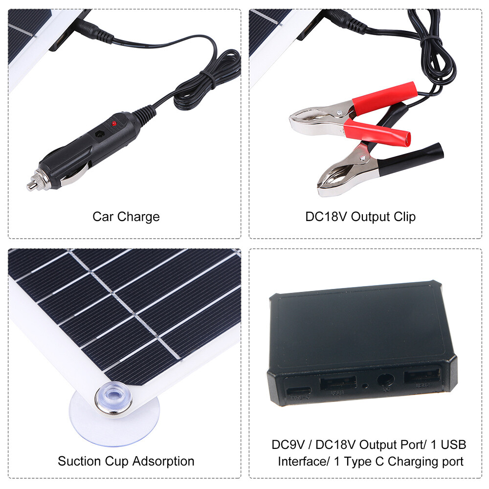 200 W Solar Panel Kit 100A 12V Battery Charger Controller Caravan Boat Camping