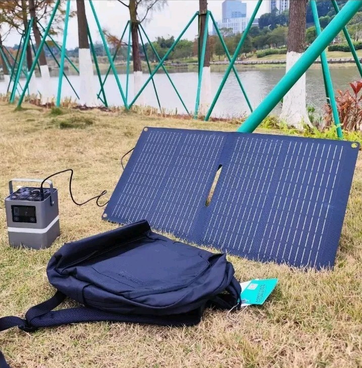 Voll Cool 60W Foldable Solar Panel Portable Solar Panel Charger Kit with 2 US…
