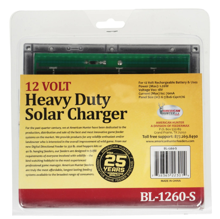 American Hunter BL 1260 S 12v Solar Charger
