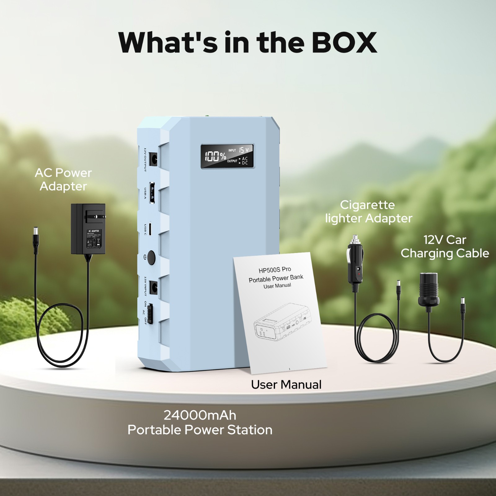 100W Portable Power Station Camping Battery Bank AC DC Charger Solar Generator