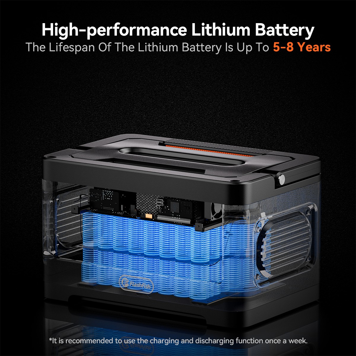 Flashfish P63 Portable Power Station 520Wh 500W Solar Generator Refurbished