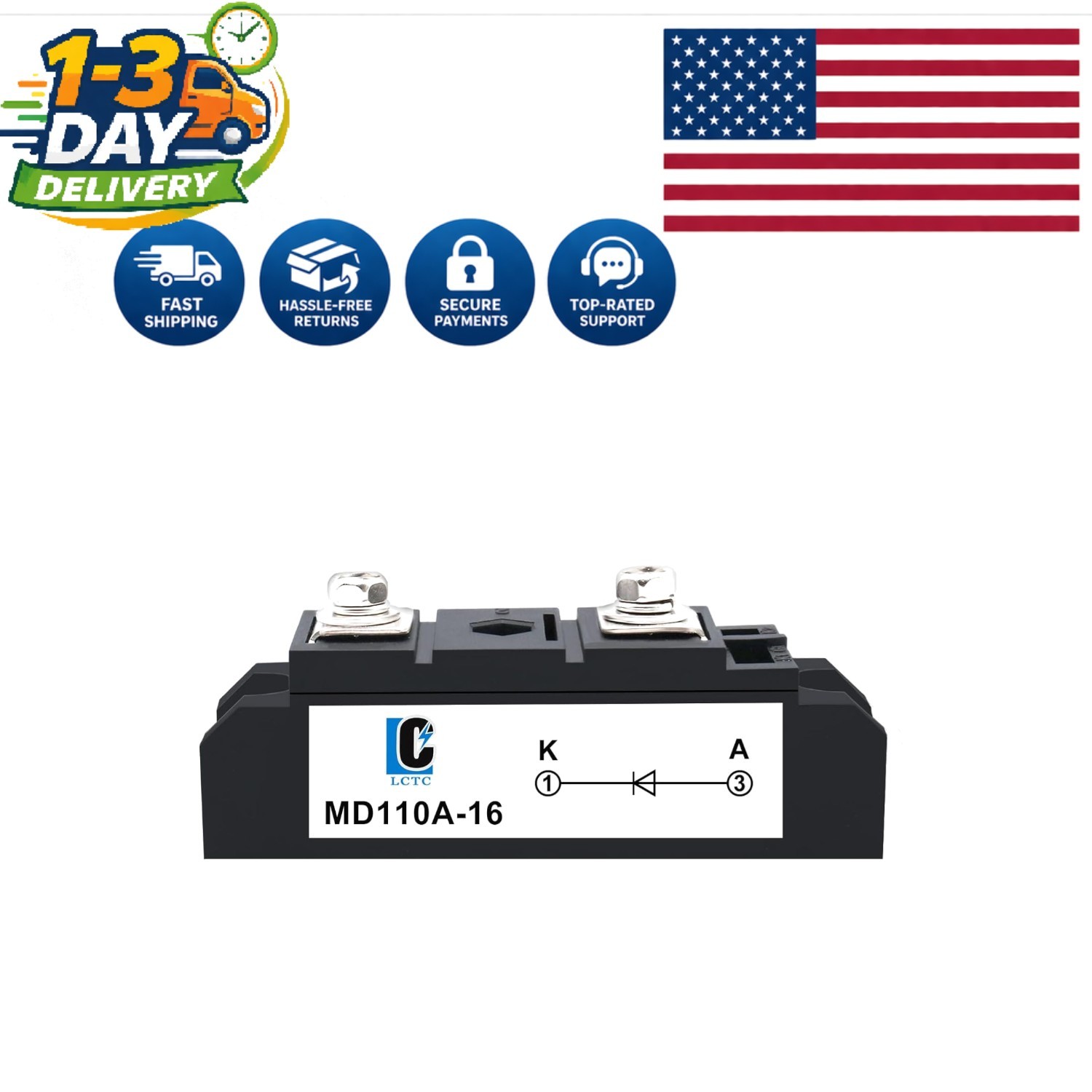 MD 110A Anti-Reverse Solar Diode 100A 3-1000V – Perfect for Energy Solutions