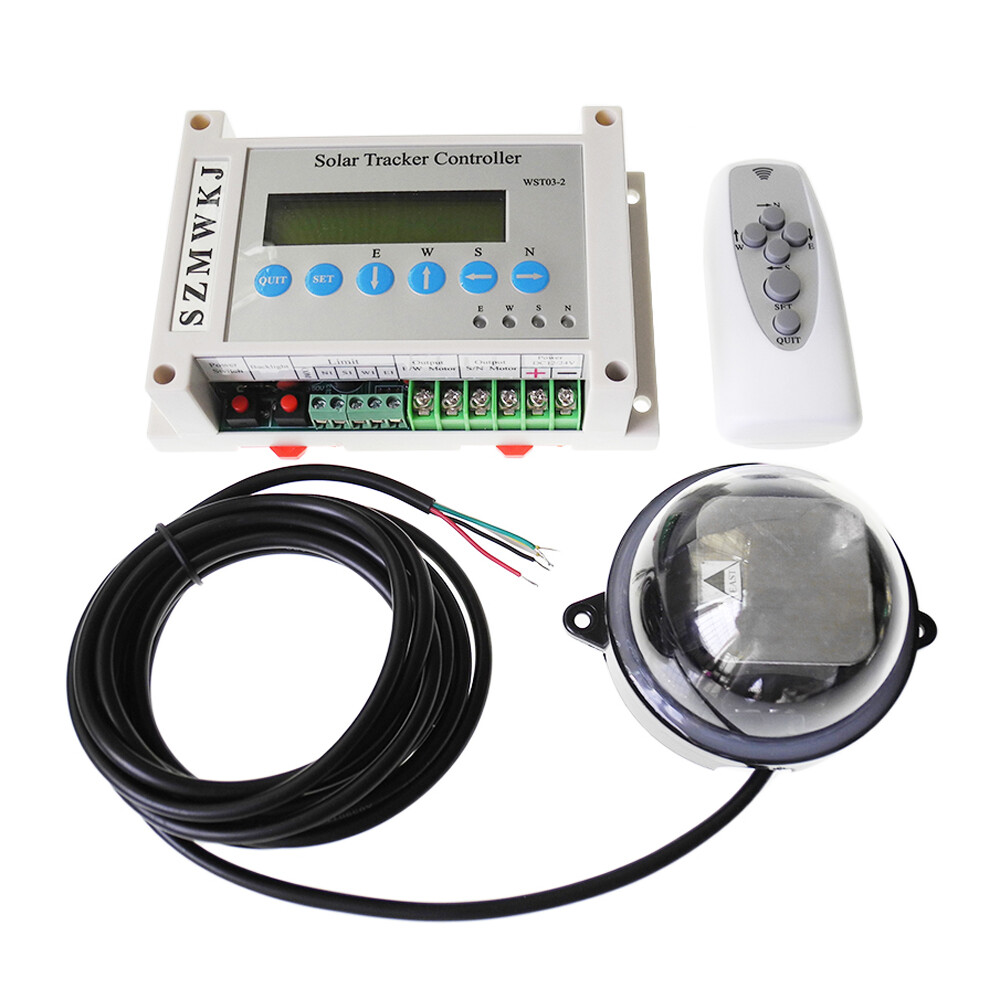 Complete Dual Axis Solar Tracking Tracker &DC Linear Actuator &LCD Controller DO