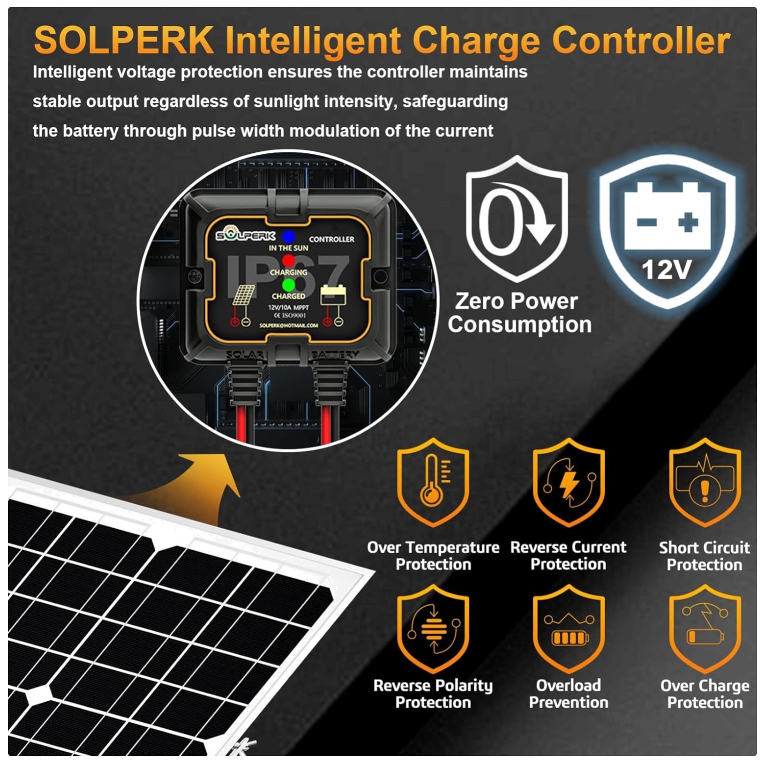 High Efficiency Solar Battery Charger 20W – Smart Controller