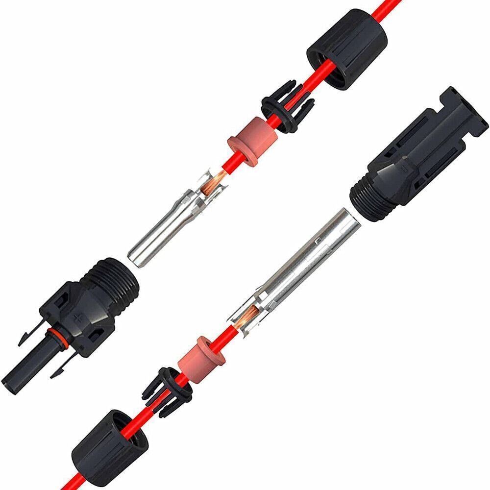 Lot MC4 Male Female Solar M/F Wire Cable Connectors Waterproof for Solar Panel
